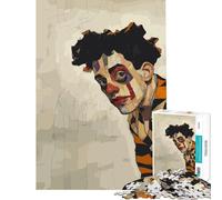 Puzzle de 1000 pièces pour Adolescents Jeu de Clowns en Famille Jeu Stimulant pour se détendre (Dimensions 38x26cm)