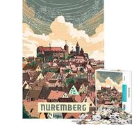 Puzzle de 1000 pièces pour Adolescents Jeu de Nuremberg Jeu Pratique et addictif pour cultiver la Patience Défi Stimulant (Taille 38x26cm)