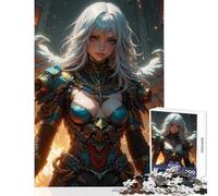 Puzzle de 1000 pièces pour Adolescents Jeu éducatif « Guerrier angélique » Une œuvre d'art à Assembler soi-même avec Poster et fiche d'informations Assortis (38x26cm)