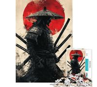 Puzzle de 1000 pièces pour Adolescents Jeu éducatif l'ombre du samouraï Jouet éducatif Cadeau de Père Noël Secret Activités familiales (Taille 38x52cm)