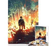 Puzzle de 1000 pièces pour Adolescents Jeu éducatif sur Le thème de l'apocalypse Décoration Murale Renforce l'amour au Sein du Couple (50x75cm)