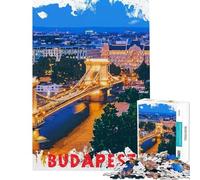 Puzzle de 1000 pièces pour Adolescents Jeu Familial Budapest pour Adolescents Découpe de précision Cadeau Anti-Stress (Dimensions 38x52cm)