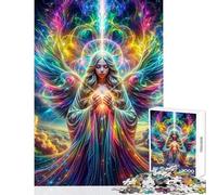 Puzzle de 1000 pièces pour Adolescents Jeu Familial sur Le thème de l'amour angélique et de la prière idéal pour Les Couples Jouet éducatif et décoration de Bureau (75x50cm)