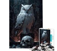 Puzzle de 1000 pièces pour Adolescents Jeu Familial sur Le thème du Hibou Gardien Nocturne Jouet addictif pour cultiver la Patience Cadeau Amusant Niveau de difficulté Difficile (Dimensions 38x52cm)