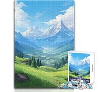 Puzzle de 1000 pièces pour Adolescents, Jeu intellectuel Mountain View Toy, idéal pour se divertir à la Maison ou comme Cadeau de Noël Secret Dimensions : 38x52cm