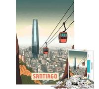 Puzzle de 1000 pièces pour Adolescents Jeu Santiago Jeu intellectuel et Relaxant activités familiales Cadeau de Père Noël Secret (Taille 50x75cm)