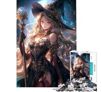 Puzzle de 1000 pièces pour Adolescents Jeune Fille Mystique Stimule Le Cerveau Jeu Familial Difficile Convient aux 14 Ans et Plus (38x26cm)