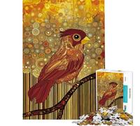 Puzzle de 1000 pièces pour Adolescents Jeune Oiseau dans Une forêt Abstraite Puzzle pour Adultes Jouet Anti-Stress défi éducatif Difficile (Taille 38x26cm)