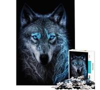 Puzzle de 1000 pièces pour Adolescents Jigsaw Magic Frost Wolf activités Amusantes à la Maison Jeu Manuel Stimulant pour Les 14 Ans et Plus (38x26cm)