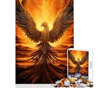 Puzzle de 1000 pièces pour Adolescents Jigsaw Majestic Phoenix Rising Jeu Anti-Stress Idée Cadeau Jeu Familial Entraîne Ton Cerveau et ta dextérité Dimensions 50x75cm