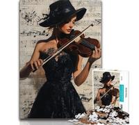 Puzzle de 1000 pièces pour Adolescents Jouant du Violon, Jouets éducatifs et éducatifs, Jeux familiaux, Cadeau d'anniversaire, Cadeaux (38x26cm)