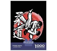 Puzzle De 1000 Pièces pour Adolescents Judo Hand Drawn Fighters Puzzle pour Adultes Jouet Décoration Murale Cadeaux pour Femmes Interaction Parent-Enfant 70x50cm/1000pcs