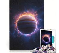 Puzzle de 1000 pièces pour Adolescents Jupiter avec Champ énergétique dans l'espace Jeu Relaxant défi Stimulant Cadeau d'anniversaire Unique 50x75cm