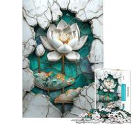 Puzzle de 1000 pièces pour Adolescents Kintsugi Lotus Difficile et Stimulant décoration intérieure Jeux relaxants pour Les 14 Ans et Plus 38x52cm