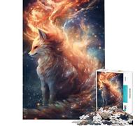 Puzzle de 1000 pièces pour Adolescents Kitsune Galactic Nine Tails Défi intellectuel Jouet addictif Jeu Familial Anti-Stress Cadeau Amusant (Dimensions 38x26cm)