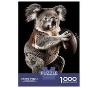 Puzzle De 1000 Pièces pour Adolescents Koala American Football Puzzle Jeu Manuel Difficile Difficile Cadeaux pour Les Amis Et La Famille 70x50cm/1000pcs