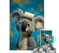 Puzzle de 1000 pièces pour Adolescents Koala avec du Papier Toilette sur la tête idéal pour Un Anniversaire ou Noël Un Jeu Impossible Une véritable œuvre d'art à partir de 14 Ans (38x52cm)