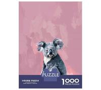 Puzzle De 1000 Pièces pour Adolescents Koala on Pink Background Puzzle Anti-Stress, Amusant Et Original, Cadeau Unique pour Un Anniversaire Ou Noël 52x38cm/1000pcs