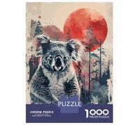 Puzzle De 1000 Pièces pour Adolescents Koala Red Sun Watercolor Puzzles pour Adultes - Défi Difficile - Activités Amusantes À La Maison pour Les Jeux 52x38cm/1000pcs