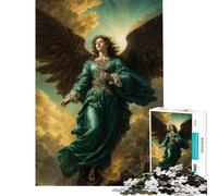 Puzzle de 1000 pièces pour Adolescents l’archange Raphaël en Robe Vert émeraude Jeu éducatif et Stimulant pour Toute la Famille Idée Cadeau (38x52cm)
