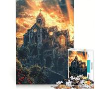 Puzzle de 1000 pièces pour Adolescents La Cathédrale des Roses Jouet éducatif décoration intérieure Cadeau d'anniversaire Original 50x75cm