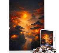 Puzzle de 1000 pièces pour Adolescents La Cité des Rêves du Japon Jeu Anti-Stress Idée Cadeau Casse-tête Stimulant pour développer la motricité Fine et l'intelligence Dimensions 38x26cm