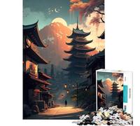Puzzle de 1000 pièces pour Adolescents La Cité du Soleil Levant Jeu Familial Défi cérébral et intellectuel Jouet addictif Cadeau de Père Noël Secret Améliore la mémoire (Dimensions 38x52cm)
