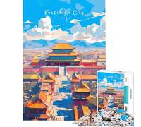 Puzzle de 1000 pièces pour Adolescents La Cité Interdite Un aperçu Un Jeu de réflexion Stimulant Un pour Les Jeux et Les Cadeaux pour Femmes (Taille 38x26cm)