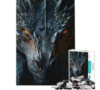 Puzzle de 1000 pièces pour Adolescents « La colère du Dragon Noir » Jeu intellectuel et Relaxant activités familiales Cadeau de Père Noël Secret (Taille 50x75cm)