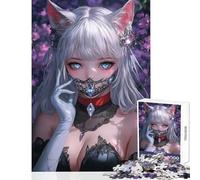 Puzzle de 1000 pièces pour Adolescents La Dame Renarde Enchantée Jeu Manuel d'apprentissage éducatif Décoration intérieure Jouet décompressant et intellectuel (38x26cm)