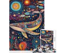 Puzzle de 1000 pièces pour Adolescents La Danse Cosmique des Baleines Jeu de Puzzle Relaxant Difficile et Stimulant pour Le Cerveau (38x52cm)