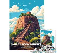 Puzzle de 1000 pièces pour Adolescents la forteresse rocheuse de Sigiriya Sri Lanka Activités ludiques à la Maison pour améliorer la mémoire Jeux en Famille Convient aux 14 Ans et Plus (38x52cm)