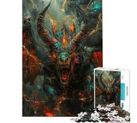 Puzzle de 1000 pièces pour Adolescents « La Fureur du Dragon » pour Un Anniversaire ou Noël Une œuvre d'art relaxante à partir de 14 Ans (50x75cm)