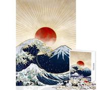 Puzzle de 1000 pièces pour Adolescents, La Grande Vague, Décoration Murale, Cadeau Amusant, Jeu de réflexion, Renforce l'amour Entre Couples, Dimensions 38x26cm