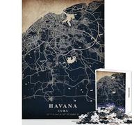 Puzzle de 1000 pièces pour Adolescents La Havane Cuba Jeu Familial idéal pour Les Couples Jouet à Monter soi-même Cadeau pour Les Amis et la Famille (50x75cm)