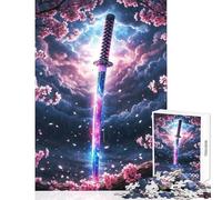 Puzzle de 1000 pièces pour Adolescents La Lame de la Tempête de Sakura, Jeu éducatif, Cadeau de Noël Secret, Collection d'artistes, Beaux-Arts, Format 38x26cm