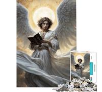 Puzzle de 1000 pièces pour Adolescents La lumière de la vérité Divine l'archange Uriel défi intellectuel Jeu addictif pour Toute la Famille Anti-Stress Cadeau Amusant (50x75cm)