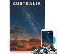 Puzzle de 1000 pièces pour Adolescents La Nuit étoilée dans Le désert, décoration Murale, pour se remémorer des Souvenirs, Cadeau Original pour Un Anniversaire ou Noël 50x75cm