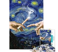 Puzzle de 1000 pièces pour Adolescents La Nuit étoilée Jeu de réflexion sans Jugement Défi Difficile pour Un Anniversaire ou Noël Jeu de logique en Famille (38x26cm)