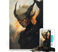Puzzle de 1000 pièces pour Adolescents La Porteuse de la Bénédiction du Crépuscule,Démone aux Yeux de Feu,Puzzle Logique aux Découpes Épurées,Jeu de Loisirs,Cadeau d'anniversaire Artistique (50x75cm)