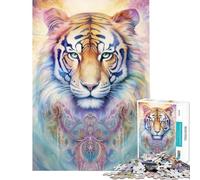 Puzzle de 1000 pièces pour Adolescents La Puissance du Tigre - Jeu éducatif et Stimulant pour Toute la Famille - Idée Cadeau (38x26cm)