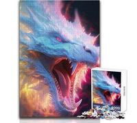 Puzzle de 1000 pièces pour Adolescents - La Quête du Dragon - Jeu éducatif de précision Anti-Stress - Dimensions:50x75cm