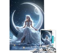 Puzzle de 1000 pièces pour Adolescents « La Reine au Clair de Lune » Jeu éducatif et Relaxant Une œuvre d'art Cadeau d'anniversaire (38x26cm)