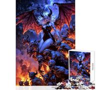 Puzzle de 1000 pièces pour Adolescents La Reine démon Lilith et Son armée Jeu Pratique activités familiales décoration intérieure Jouet défi à relever (50x75cm)