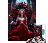 Puzzle de 1000 pièces pour Adolescents La Reine Rouge sur Son trône idéal pour Un Anniversaire ou Noël Un Jeu Relaxant et Artistique à partir de 14 Ans (50x75cm)