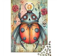 Puzzle De 1000 Pièces pour Adolescents Ladybug Sugar Skull Art Print Casse-têtes pour Adultes - Jeu De Réflexion, Analyse Et Logique - Stimule Le Cerveau 70x50cm/1000pcs