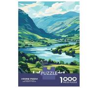 Puzzle De 1000 Pièces pour Adolescents Lake District National Park Illustration Puzzle pour Adultes - Jouet Anti-Stress - Améliore La Mémoire - Défi Éducatif 70x50cm/1000pcs
