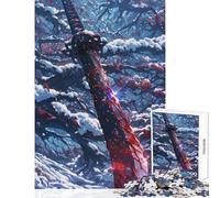 Puzzle de 1000 pièces pour Adolescents « Lame de Neige écarlate » décoration Murale Cadeau d'anniversaire Jeu Pratique et Anti-Stress Dimensions 38x26cm