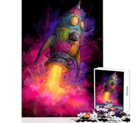 Puzzle de 1000 pièces pour Adolescents Lancement de fusée coloré Jeu éducatif Spatial Idée Cadeau et Jouet Jeux relaxants et activités Amusantes à la Maison Dimensions 38x26cm