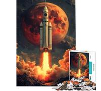 Puzzle de 1000 pièces pour Adolescents Lancement de fusée vers Mars Jouet éducatif et ludique Jeu Pratique Anti-Stress pour Les Amateurs de Jeux (Dimensions 38x26cm)